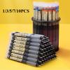 1/3/5/710Pcs/set High Quality Needle Type Gel Pens Straight Liquid Ballpoint Pen Kawaii Stationery School Office Supplies Writing