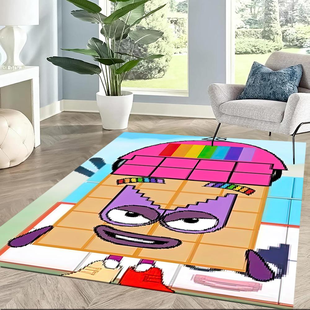 Numberblocks Area Rug Design for Outdoor Study room Entryway Balcony Anti-slip Rug Decorate Offices Perfect Gift for Friends & Family