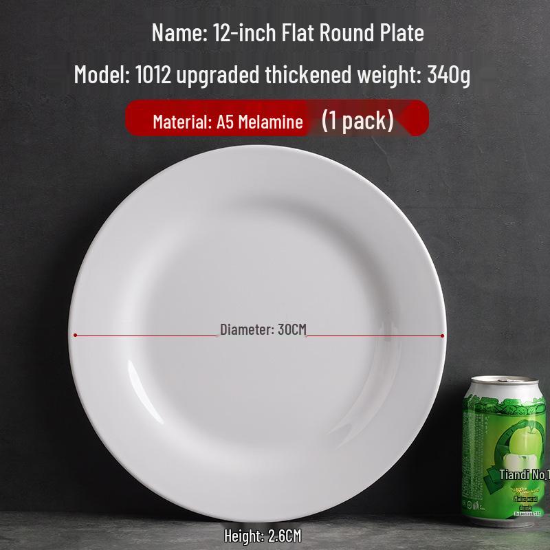 Runde Essteller im Melamin-Porzellan-Stil mit Seidenblumen-Design für Restaurants und Hotels