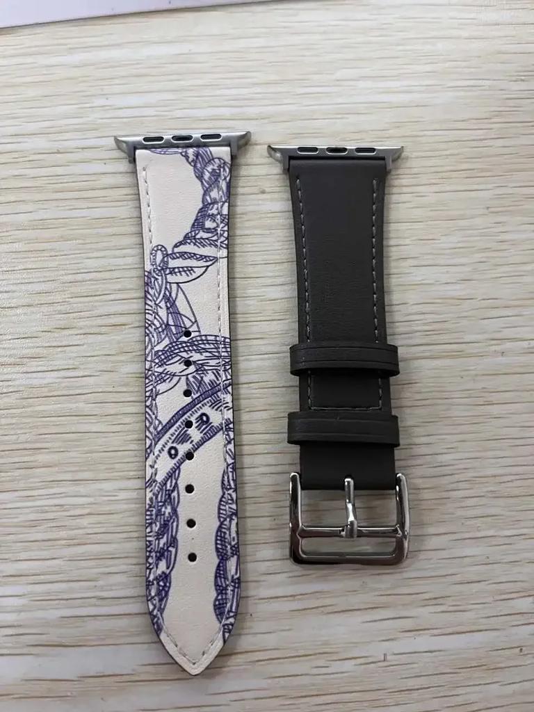 Leather Watch Straps for Apple Watch Band 44mm 49mm 45mm 42mm 40mm 41mm 38mm Sport Bracelet iWatch Series Ultra 9-8-7-6-5-4-3-SE