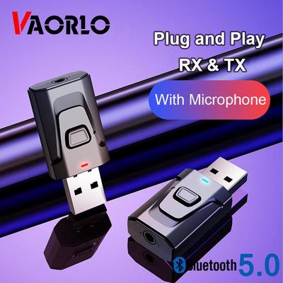 VAORLO USB Bluetooth 5.0 Receptor Transmițător Audio Stereo RCA AUX Mufă de 3,5 mm Cu Mic Mâini libere Pentru TV Kit auto Adaptor fără fir