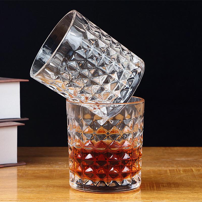 Szklanka do whisky w stylu diamentowym Szklanka do koktajli i wina w skandynawskim stylu Kreatywna Szklanka do picia Brandy Przezroczysta Gospodarstwo domowe Napoje Kufel do piwa
