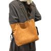2025 Women's Retro Suede Canvas Large Capacity Tote Chain Shoulder Bag