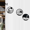 Metal Wall Art 3Pcs Boho Decoration, Vintage Hollow-out Decor, Silhouette Decor for Bedroom Sculpture, Minimalist Hanging Ornament Living Room Office