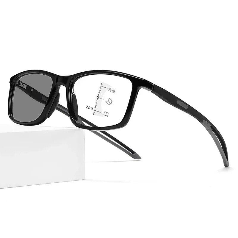 Kvinner Menn Sport Fotokromatiske multifokale briller Fargeskiftende nær fjernt Lesebriller Unisex Presbyopia Eyewear Solbriller