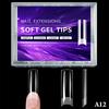 Luxury False Nail Tips Soft Gel Fingertip Semi-matte Capsules Almond French Coffin Full Cover Artificial Fake Nails Extension