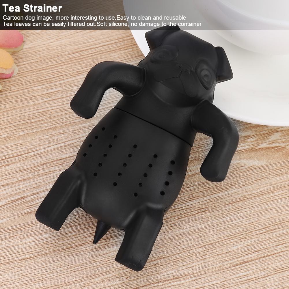Cartoon Dog Silicone Loose Tea Strainer Infuser Filter Gadget Tea Accessory