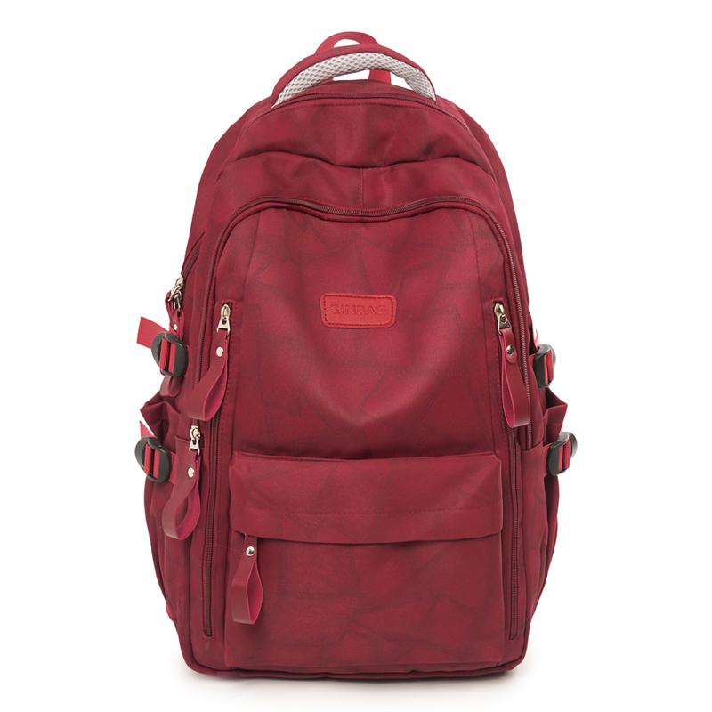 Printed Backpack Student Schoolbag Commuter Travel Backpack красный