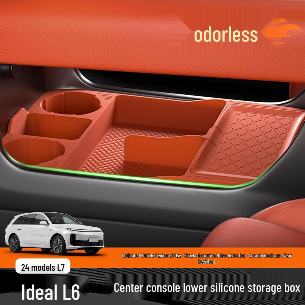 Compatible Silicone Storage Box for Li Auto L6 L7 Center Console - Interior Accessories & Decoration.