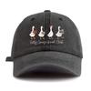1 Stück SILLY GOOSE Aufdruck Gewaschene Baseballkappe für Erwachsene, Minimalistischer Retro-Stil Lässige Weiche Verstellbare Papa-Mütze, Perfekt als Geschenk