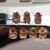 5PCS Cute Nearsightedness Plush Toy Cartoon Guinea Pig Pendant Car Air Vent Console Decoration Automotive Interior Accessories