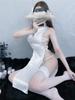 Sexy sleeping lingerie, strap split nightclub uniform, seductive small-breasted retro cheongsam set
