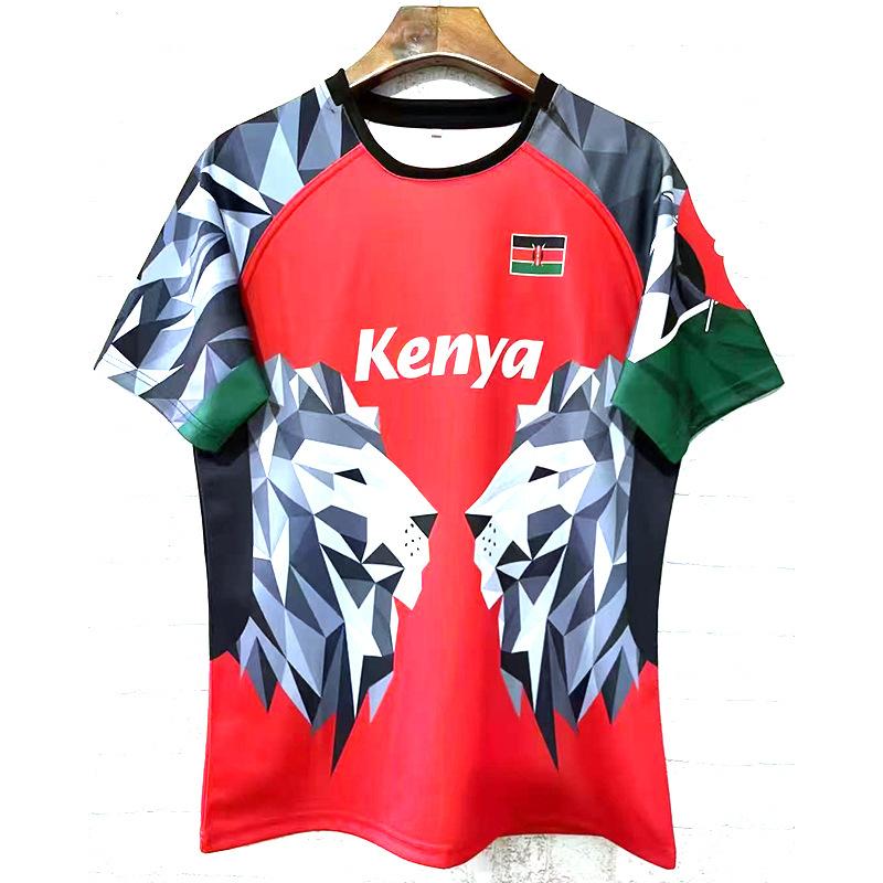 2025 New Kenya Rugby Union Jerseys Short Sleeve T-Shirt Sportswear Kenya Rugby Jerseys