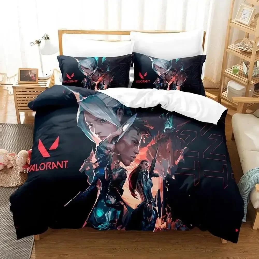 3d Game Jett Valorant Bedding Set Duvet Cover Full Queen King Size Pillowcase Bed Printed Bed Set Aldult Kid Bedroom Single Twin