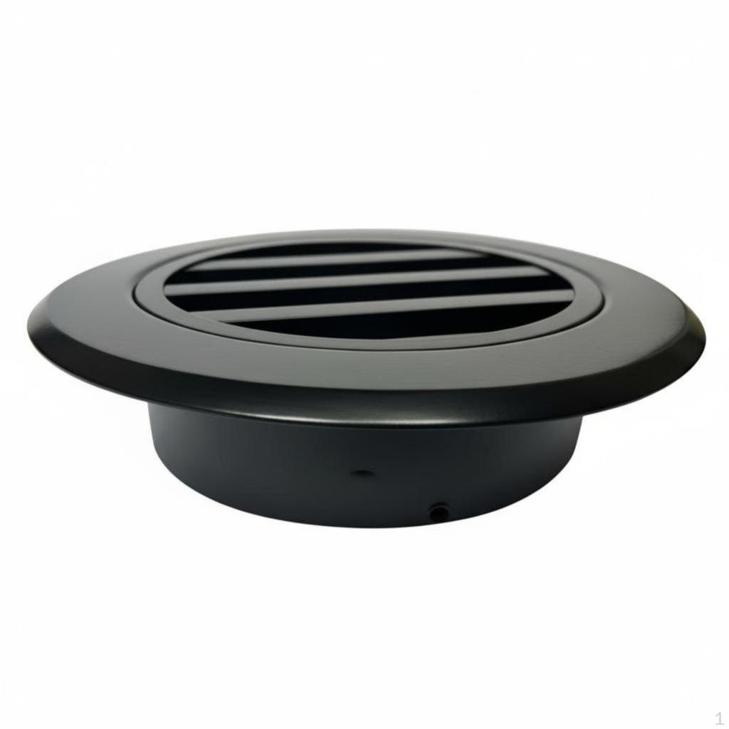 Round Air Vent, Aluminum Alloy Louvered Outlet with Mesh, Central Conditioning, Kitchen