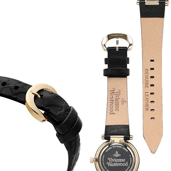 Vivienne Westwood Watch Strap, Replacement Band, VV006, Black [Parallel Import]