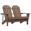 Vidaxl 2-Seater Adirondack Garden Chair, Fir, Brown
