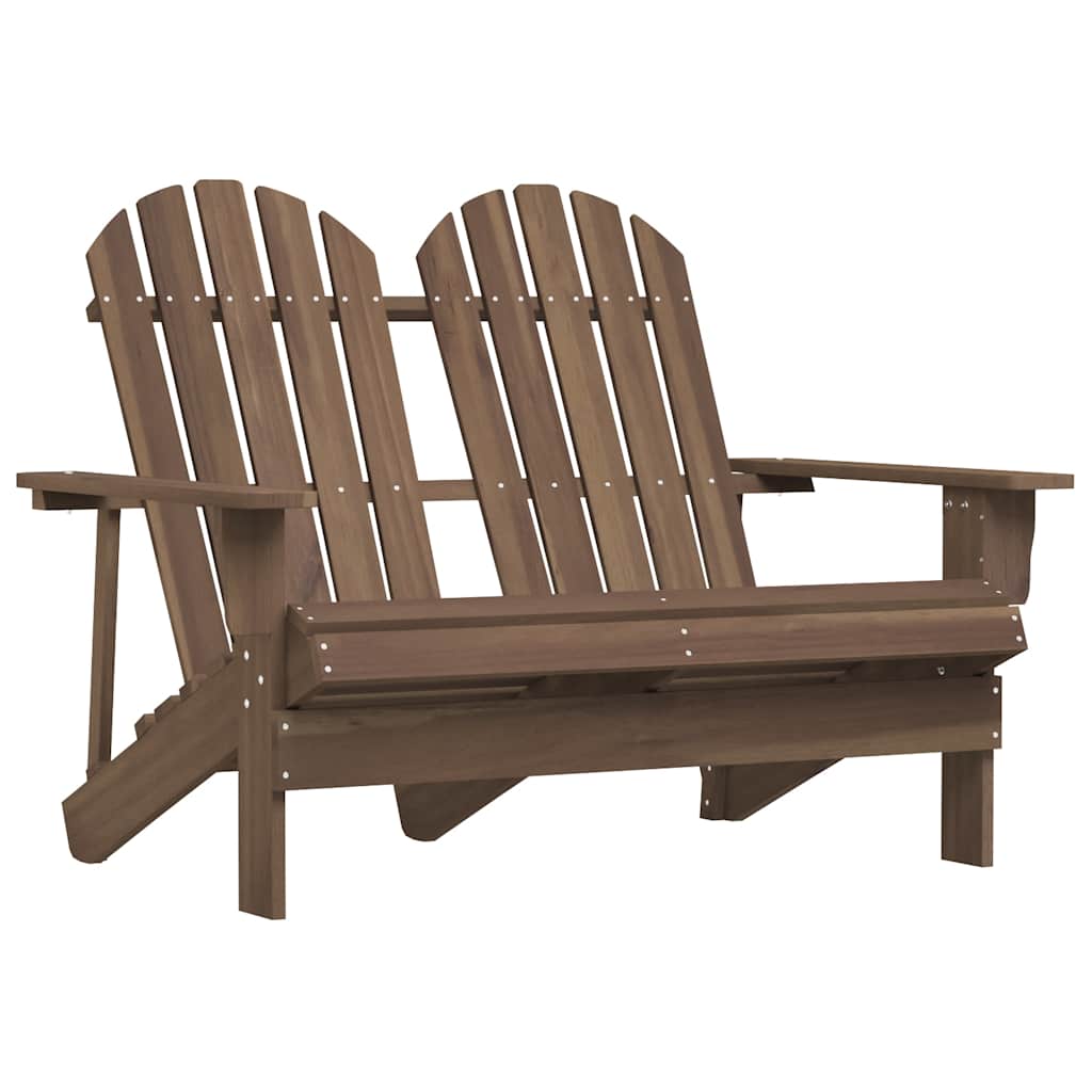 Vidaxl 2-Seater Adirondack Garden Chair, Fir, Brown