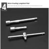 46pcs 1/4 Inch Drive Socket Ratchet Wrench Screwdriver Set with Driver Bit Socket Metric and Extension Rod for Car Repair