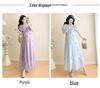 2026 Summer Korean Style Puff Sleeve Knee-Length Maternity Dress