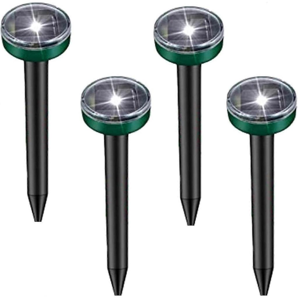 Ultrasonic Solar Mole Repeller 4-Pack, Ultrasonic Cat Repeller, Solar Mouse Repeller