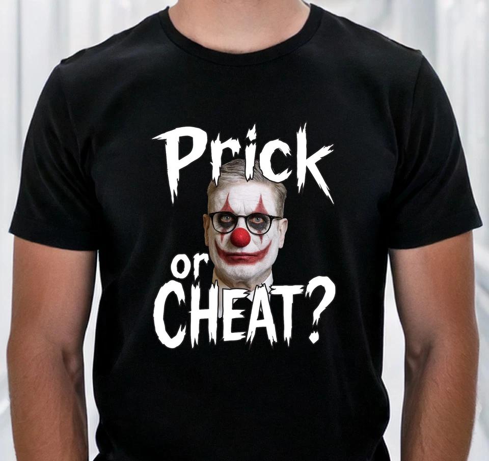 

Starmer Prick or Cheat Funny Halloween T-Shirt | Anti Labour Tshirt | Keir S