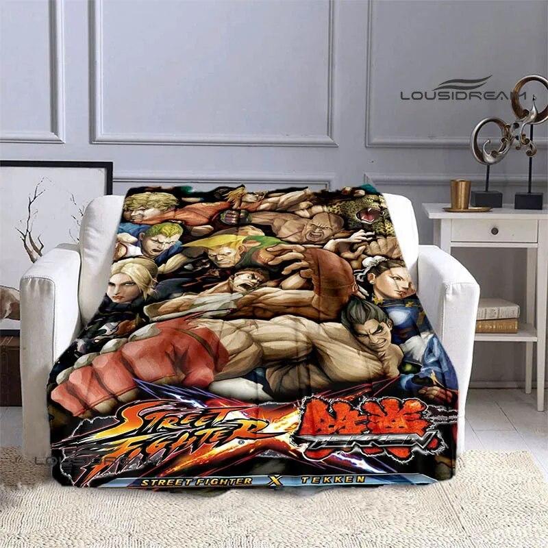 Classic Game Street Fighter Printed Blanket Flange Warm Blanket Bed Linings Home Travel Blanket Picnic Blanket Birthday Gift