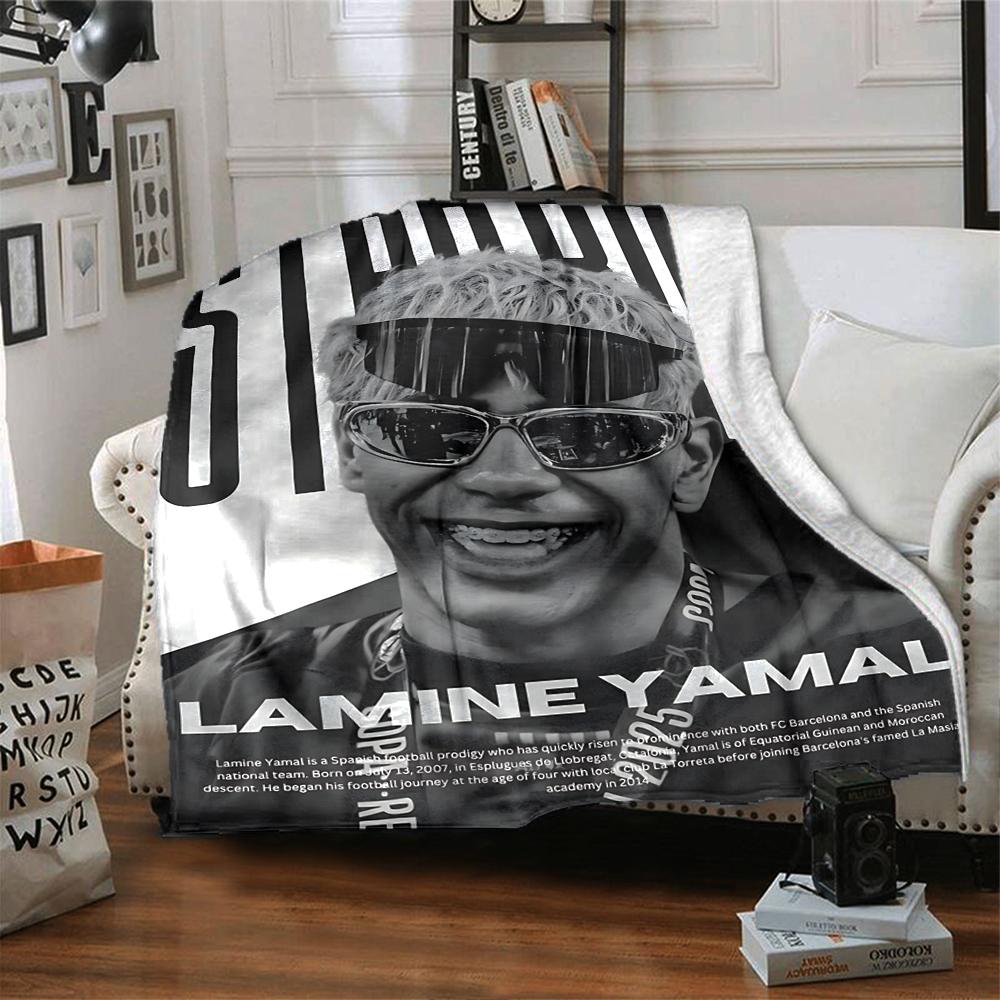 Barcelona Football Fan printed flannel breathable and warm blanket, a stylish home gift, suitable for home, office and bedspread use. 0710a21