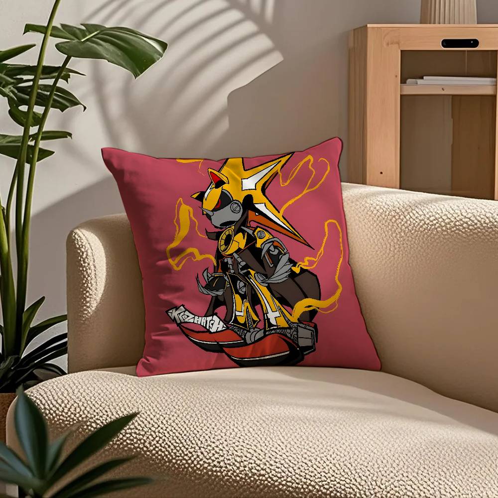 Anime S-Sonic the H-Hedgehog Pillow Case Comfort Sofa Bed Silky Elegant Invisible Zipper Custom Decorative Cushion Cover
