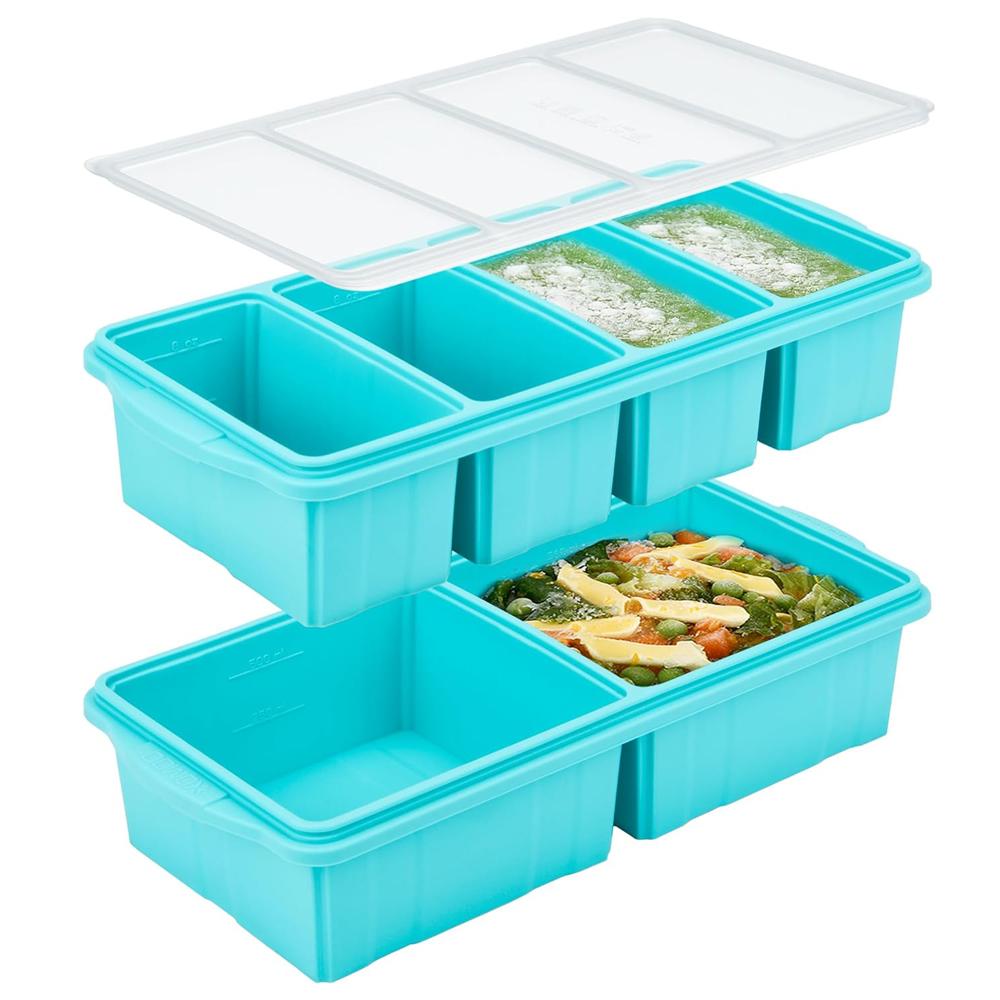 Silicone Freezer Tray With Lid-Soup Freezer