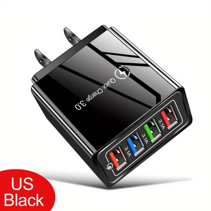 

A USB Charger Multi Port USB Quick Charge 3. For Phone Adapter Tablet Portable Wall Charger EU US Plug US Plug чорний