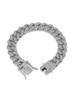 Single Hip Hop Cuban Link Pet Collar, Alloy Dog Necklace Inlaid with Faux Diamonds, Stylish Daily Pet Accessory