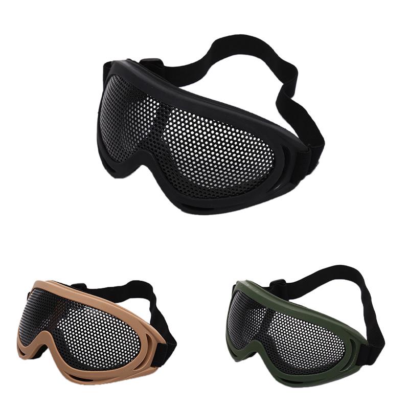 Tactical Airsoft Hunting Metal Mesh Lens Goggle Sports Safety Eyewear Glasses