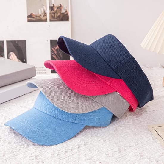 Summer Sun Hat, Adjustable Rear Elastic Band Outdoor Sports Hat, Hollow-Top Curved Brim Hat for Running Hiking