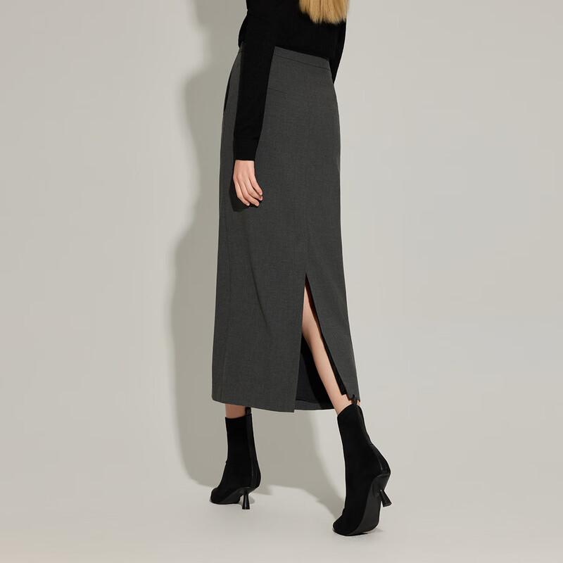 Tatu Autumn/Winter Back Slit Straight Mid-length Skirt