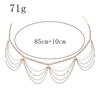 Versatile Metal Rhinestone Tassel Waist & Body Chain for Women 