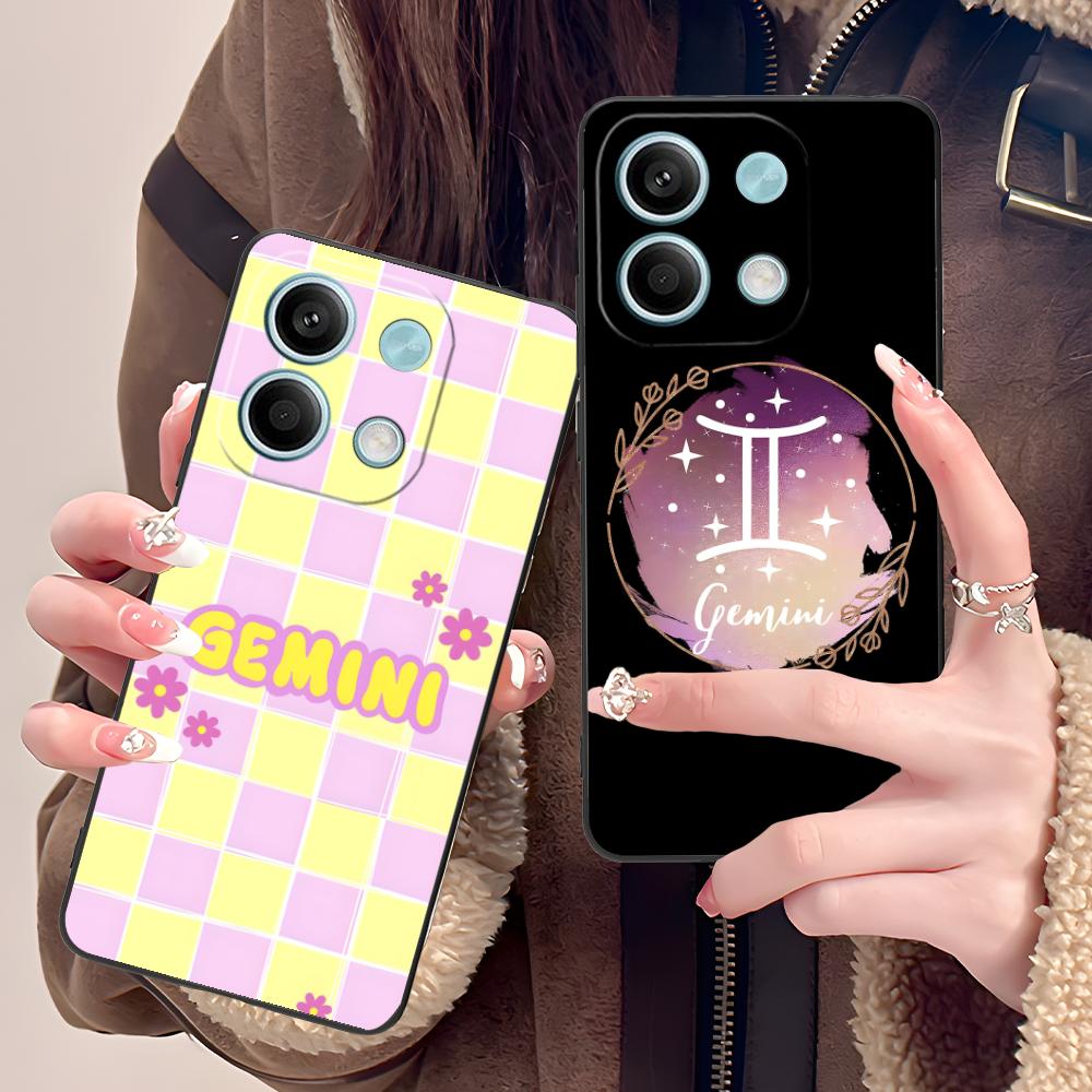 Zodiac Sign Gemini Mobile Phone Case for POCO F7 F6 F5 F4 F3 F2 Pro GT C75 C71 C65 C61 C40 Pro Ultra Colorful Printing Cover