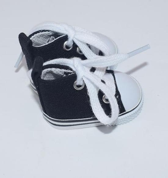 AXLUCE Plush Toy - Shoes - Plush Clothes - 20cm Canvas Shoes High-Top Sneakers Doll (Yellow, Red, Blue Denim)