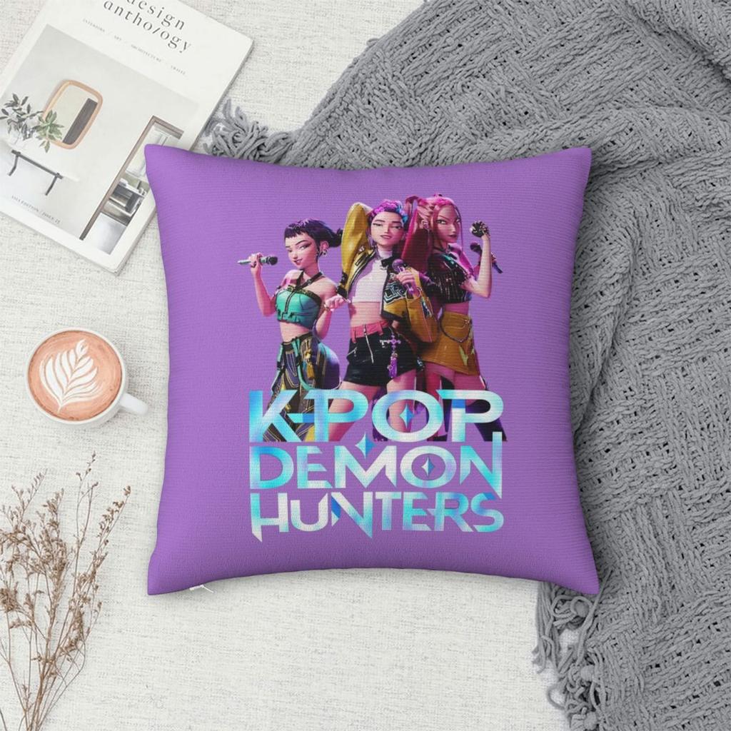 Huntrix Quadratischer Kissenbezug Dekokissen Kpop Dämonenjäger 45*45Cm Kissenbezüge