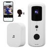 Smart Cordless WIFI Video Doorbell 1080P APP Remote Control Intercom Night Vision White 90?260VUS
