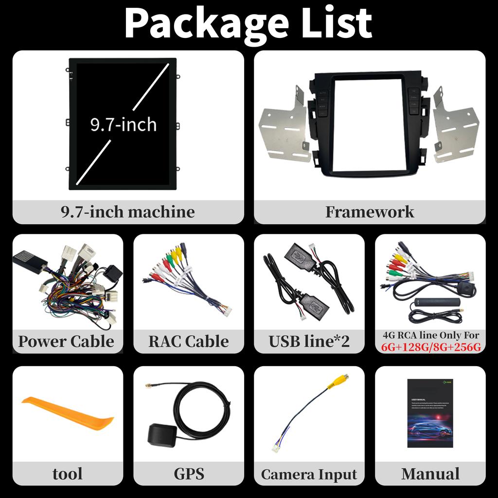 9.7" For Nissan Teana J31 Altima 2004-2007 Car Radio Multimedia Video Player Navigation 4G GPS Android 14 CarPlay Android Auto G