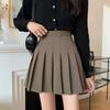 Sukně s vysokým pasem pro ženy Korejský styl Y2k Kawaii Černá minisukně Dámská sexy kostkovaná minisukně Letní dívčí školní uniforma