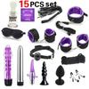 2025 Sex Bondage Vibrateur Bullet Fetish Kit Retenues Produits intimes pour couple Menottes Article sexuel amusant pour femme Outils sexuels