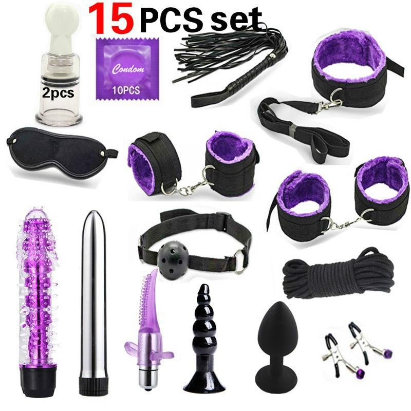2025 Sex Bondage Vibrateur Bullet Fetish Kit Retenues Produits intimes pour couple Menottes Article sexuel amusant pour femme Outils sexuels