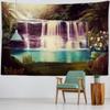 Wald Wasserfall Dekotapisserie Büro Wohnzimmer Dekor Heim Wandteppich