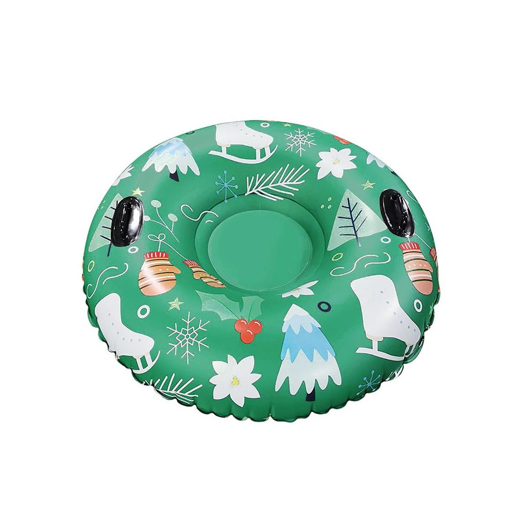 Floated Skiing Board PVC Winter Inflatable Ski Circle With Handle Durable Children Adult Outdoor Snow Tube Skiing Accessories