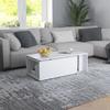 Coffee Table White 150x50x35 Cm Particleboard