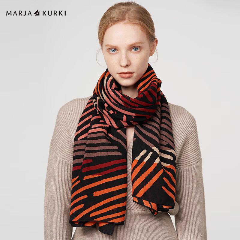 MARJA KURKI Women s Printed Fine Wool Scarf