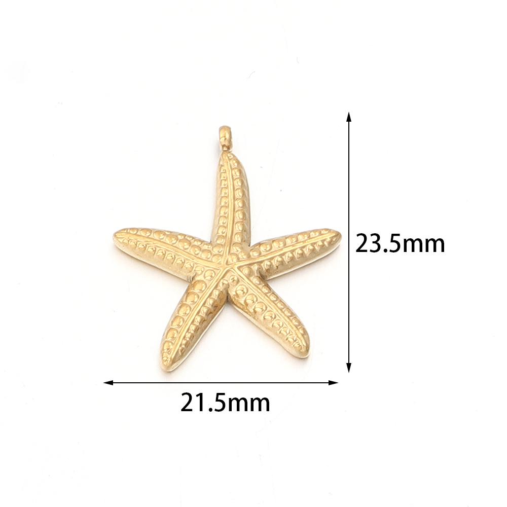 2Pcs Stainless Steel Marine Animal Pendant Dolphin Starfish Shell Shape Charms For Jewelry Making DIY Fashion Necklace Earrings