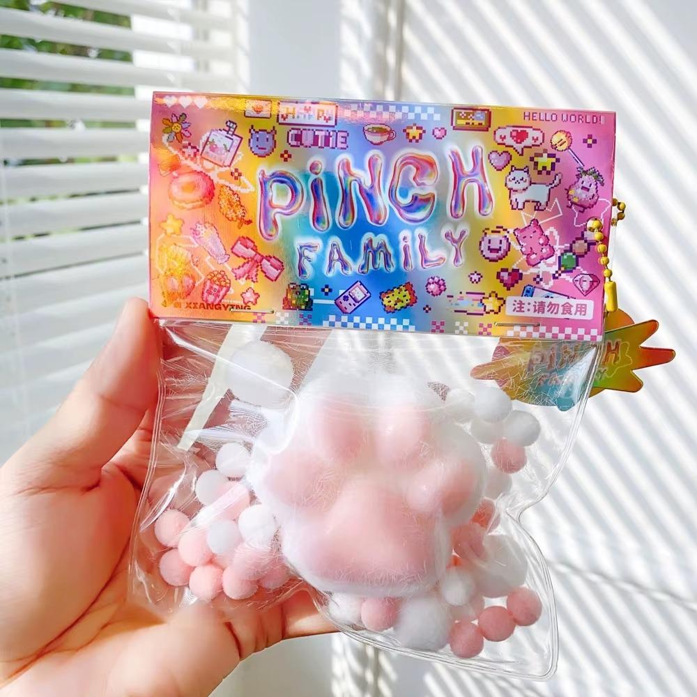 Soft Cat Paw Squishy Toy Stress Relief Fidget Toy Anti Anxiety Sensory Toy for Kids Adults